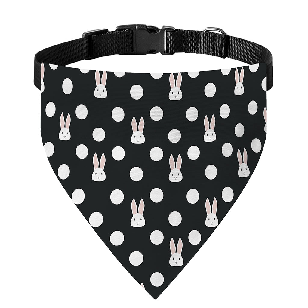 Polka Dot Rabbit Pattern Print Over The Collar Dog Bandana
