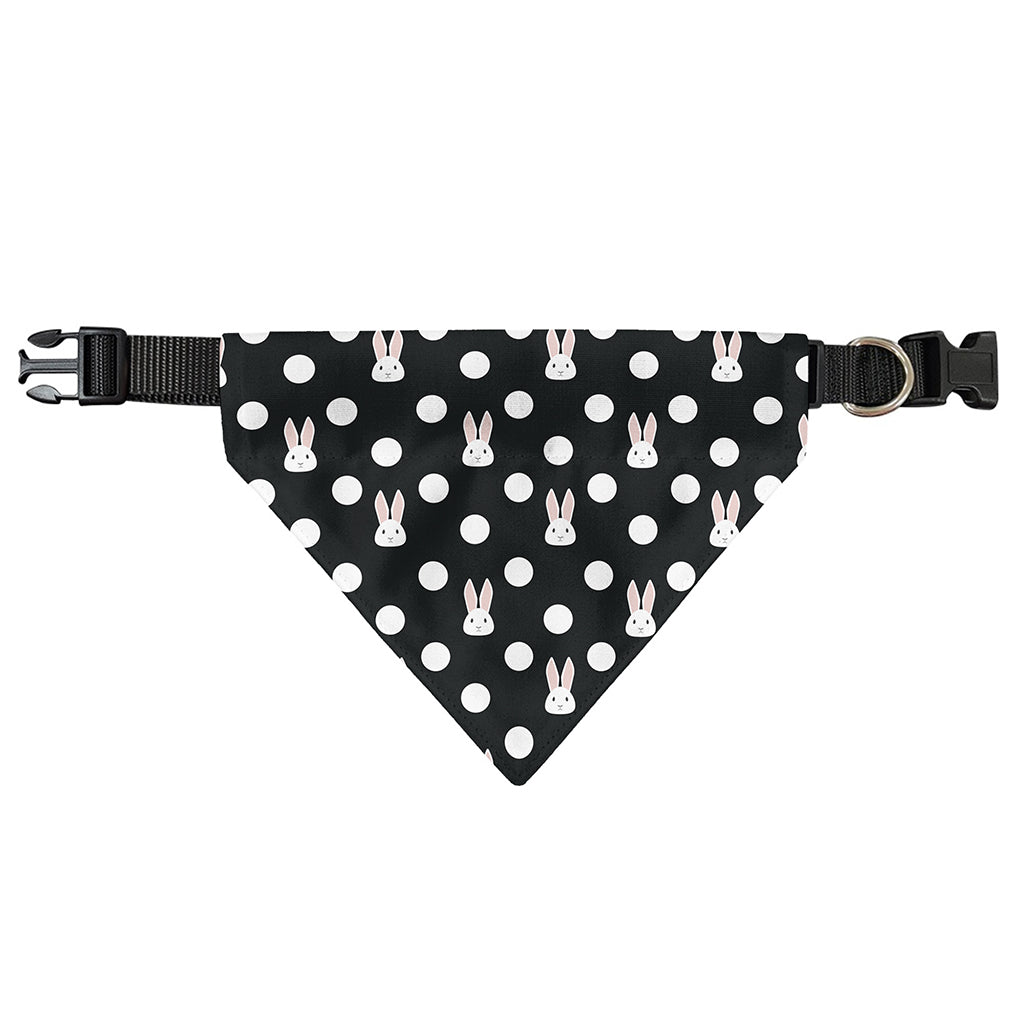 Polka Dot Rabbit Pattern Print Over The Collar Dog Bandana