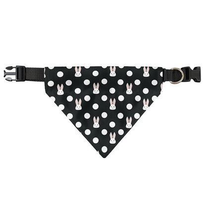 Polka Dot Rabbit Pattern Print Over The Collar Dog Bandana