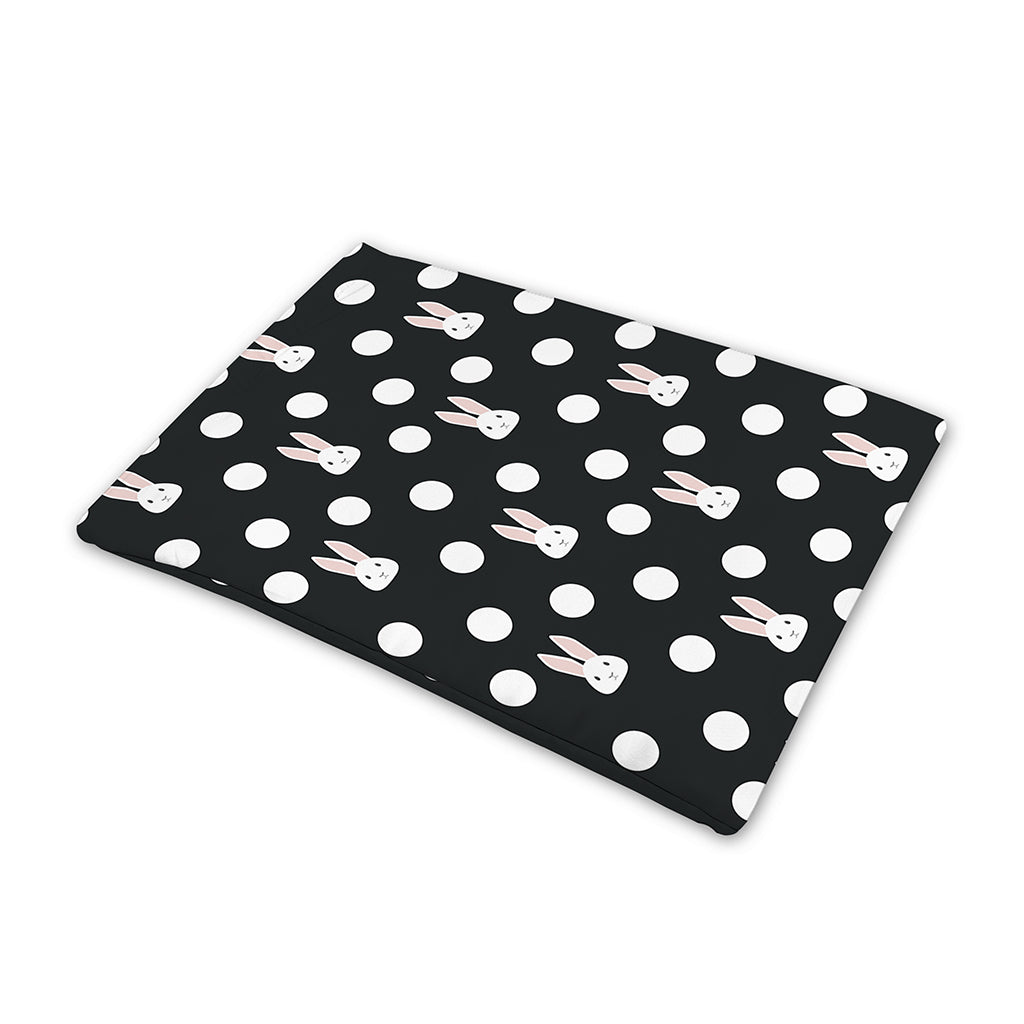 Polka Dot Rabbit Pattern Print Pet Cooling Mat Cover