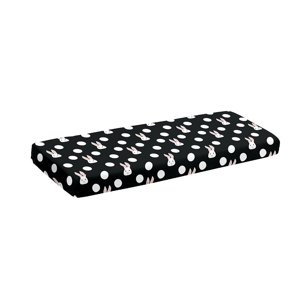 Polka Dot Rabbit Pattern Print Piano Keyboard Cover