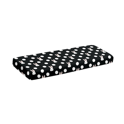 Polka Dot Rabbit Pattern Print Piano Keyboard Cover