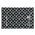 Polka Dot Rabbit Pattern Print Placemat