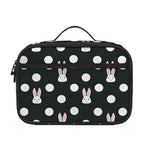 Polka Dot Rabbit Pattern Print Portable Lunch Bag