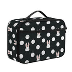 Polka Dot Rabbit Pattern Print Portable Lunch Bag