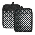 Polka Dot Rabbit Pattern Print Pot Holders With Pocket