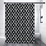 Polka Dot Rabbit Pattern Print Premium Shower Curtain