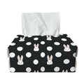Polka Dot Rabbit Pattern Print Rectangle Tissue Box Cover