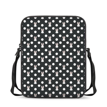 Polka Dot Rabbit Pattern Print Rectangular Crossbody Bag
