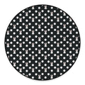 Polka Dot Rabbit Pattern Print Round Floor Mat