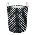 Polka Dot Rabbit Pattern Print Round Laundry Basket