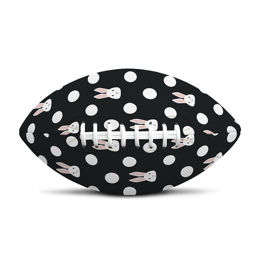 Polka Dot Rabbit Pattern Print Rugby Ball