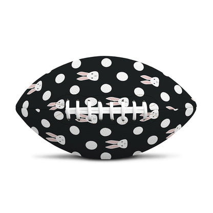 Polka Dot Rabbit Pattern Print Rugby Ball