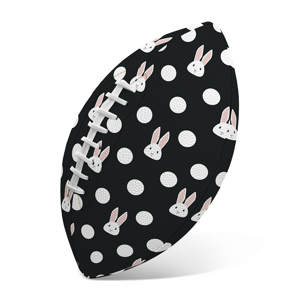 Polka Dot Rabbit Pattern Print Rugby Ball