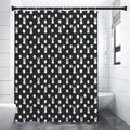 Polka Dot Rabbit Pattern Print Shower Curtain
