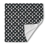 Polka Dot Rabbit Pattern Print Silk Bandana