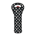 Polka Dot Rabbit Pattern Print Single Neoprene Wine Tote