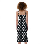 Polka Dot Rabbit Pattern Print Slim Fit Midi Cami Dress