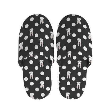 Polka Dot Rabbit Pattern Print Slippers