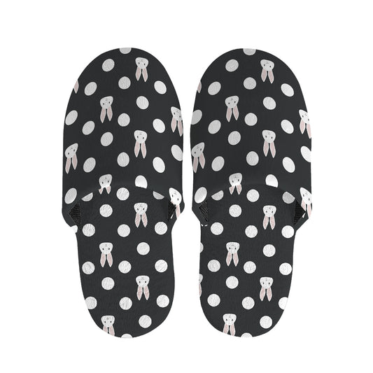 Polka Dot Rabbit Pattern Print Slippers