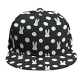 Polka Dot Rabbit Pattern Print Snapback Cap