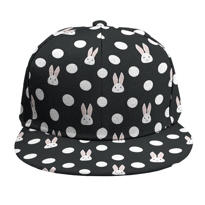 Polka Dot Rabbit Pattern Print Snapback Cap