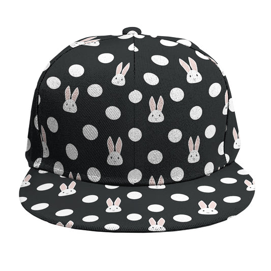 Polka Dot Rabbit Pattern Print Snapback Cap