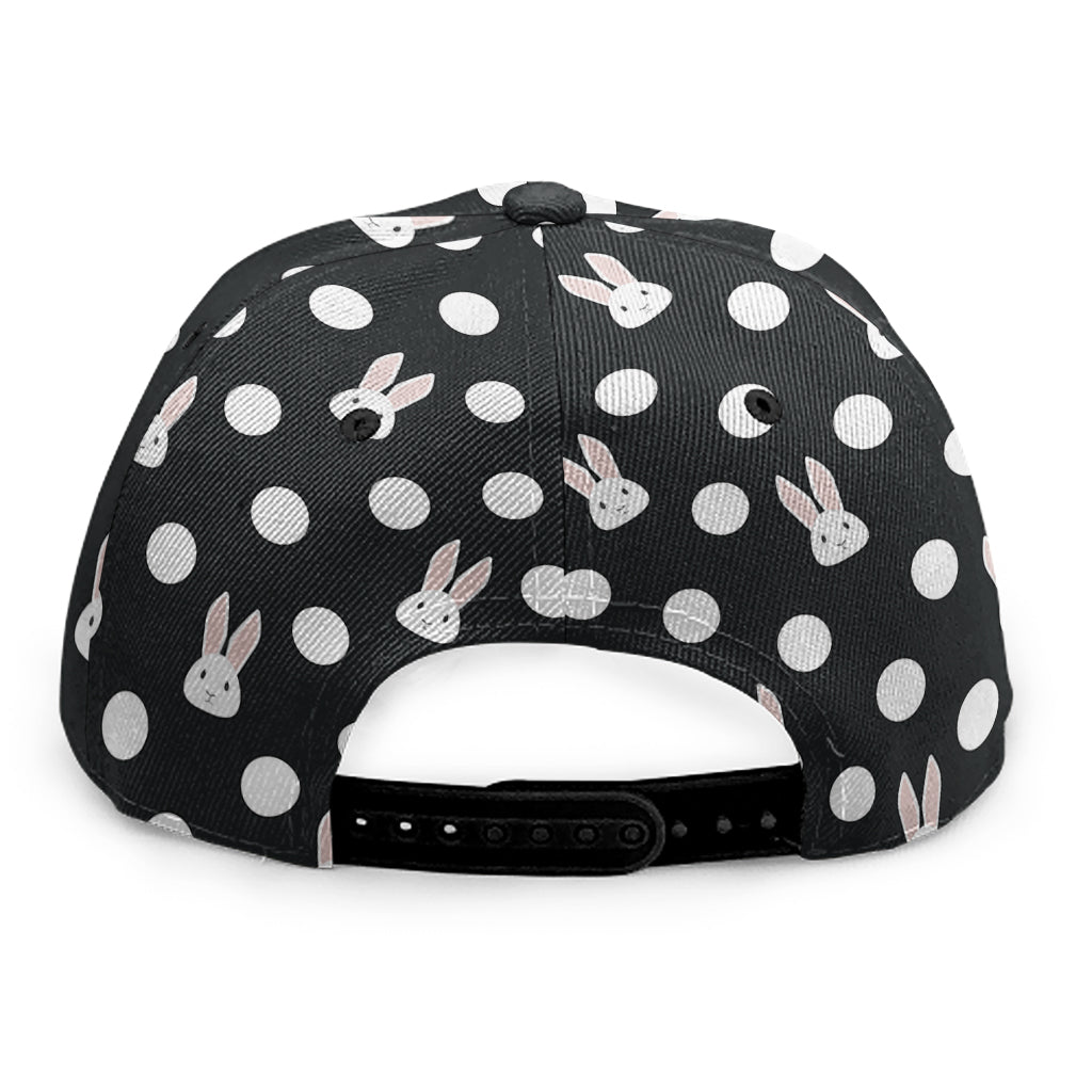 Polka Dot Rabbit Pattern Print Snapback Cap