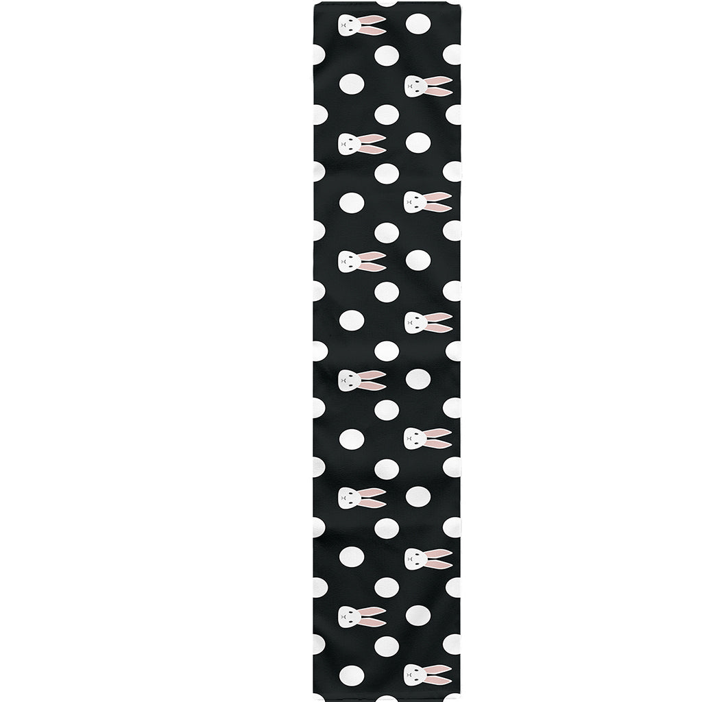 Polka Dot Rabbit Pattern Print Table Runner