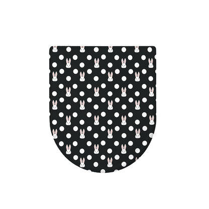 Polka Dot Rabbit Pattern Print Toilet Lid Cover