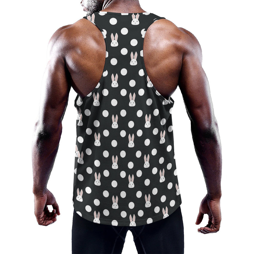 Polka Dot Rabbit Pattern Print Training Tank Top