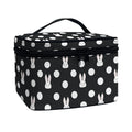 Polka Dot Rabbit Pattern Print Travel Makeup Bag