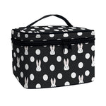 Polka Dot Rabbit Pattern Print Travel Makeup Bag