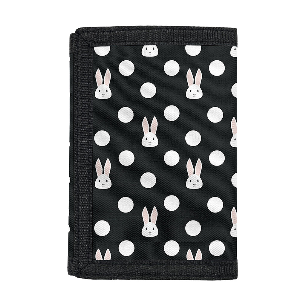 Polka Dot Rabbit Pattern Print Trifold Wallet