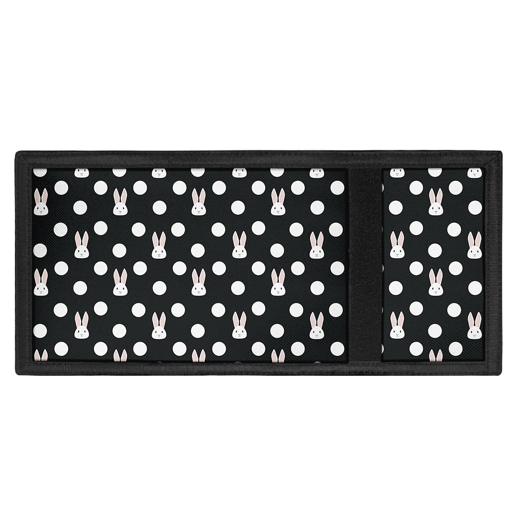 Polka Dot Rabbit Pattern Print Trifold Wallet