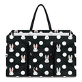 Polka Dot Rabbit Pattern Print Utility Tote Bag