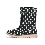 Polka Dot Rabbit Pattern Print Winter Boots