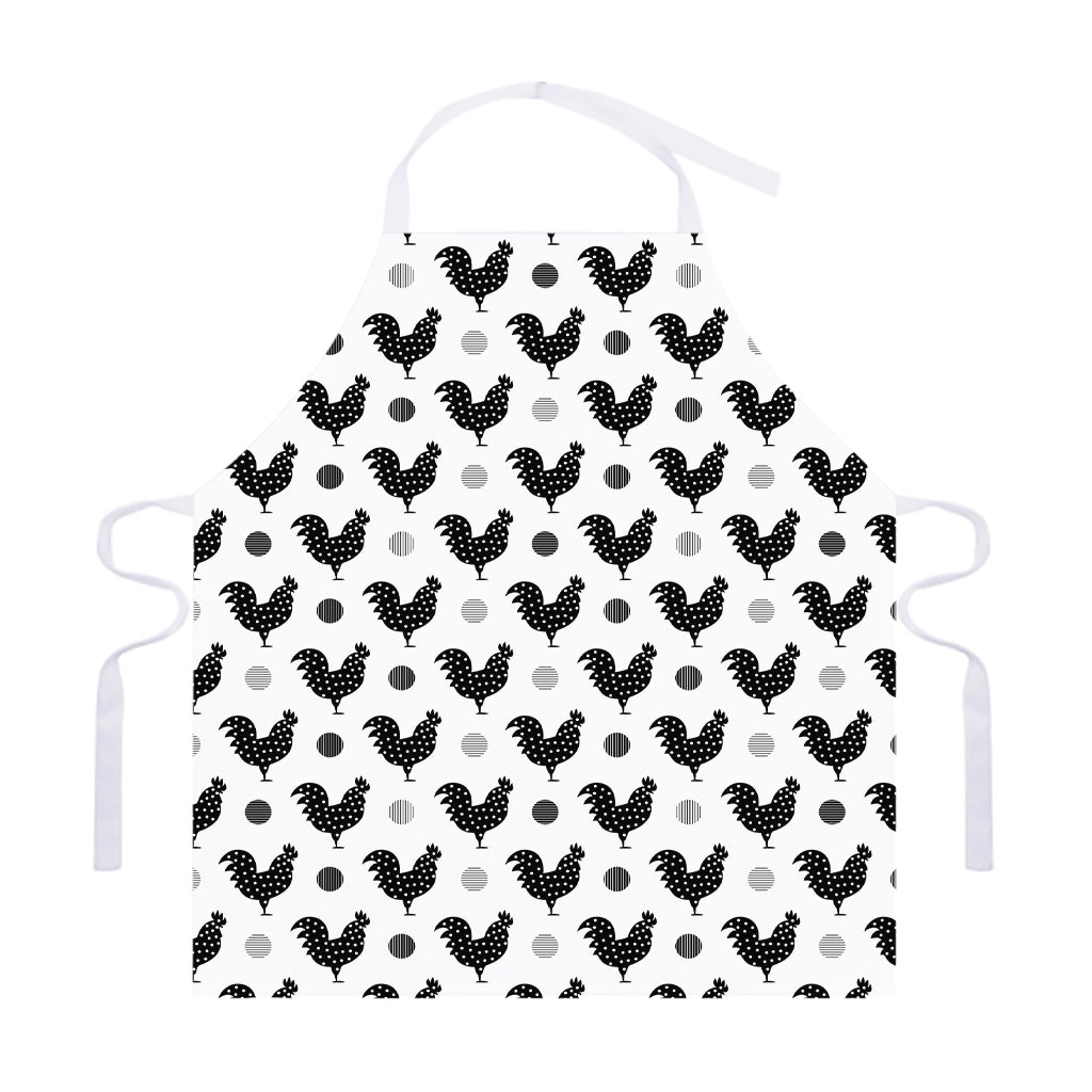 Polka Dot Rooster Pattern Print Adjustable Apron