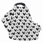 Polka Dot Rooster Pattern Print Baby Seat Cover