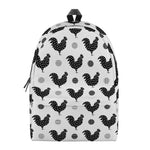 Polka Dot Rooster Pattern Print Backpack