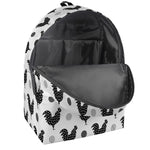 Polka Dot Rooster Pattern Print Backpack