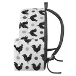 Polka Dot Rooster Pattern Print Backpack