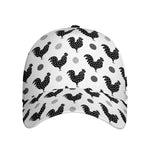 Polka Dot Rooster Pattern Print Baseball Cap