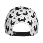 Polka Dot Rooster Pattern Print Baseball Cap