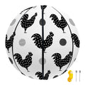 Polka Dot Rooster Pattern Print Basketball