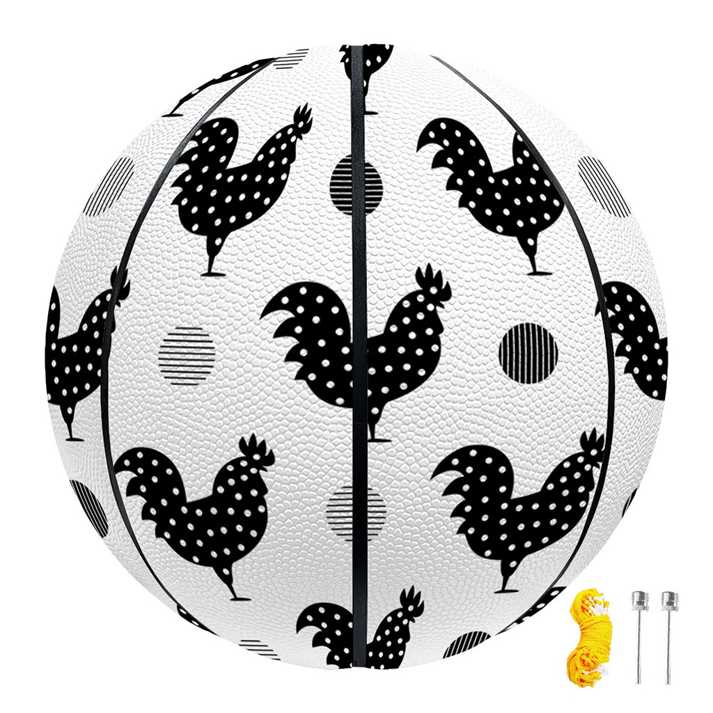Polka Dot Rooster Pattern Print Basketball