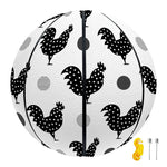 Polka Dot Rooster Pattern Print Basketball