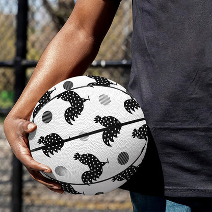 Polka Dot Rooster Pattern Print Basketball