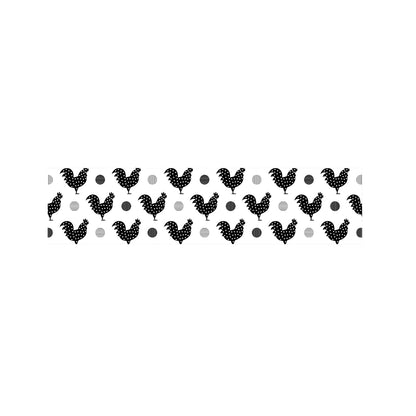 Polka Dot Rooster Pattern Print Bed Runner