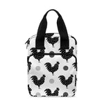 Polka Dot Rooster Pattern Print Bible Tote Bag